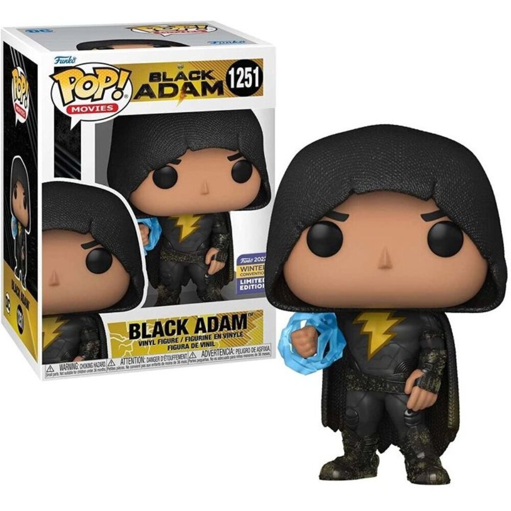 Funko Pop! DC Movies – Black Adam (Hooded) #1251 Vinyl Figure – 2022 Winter Conv